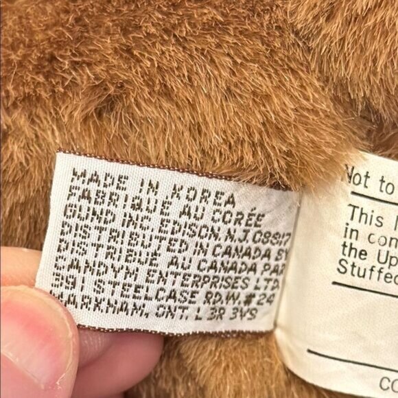 Gund Brown and Red Stuffed Animal Plush - Picture 7 of 9